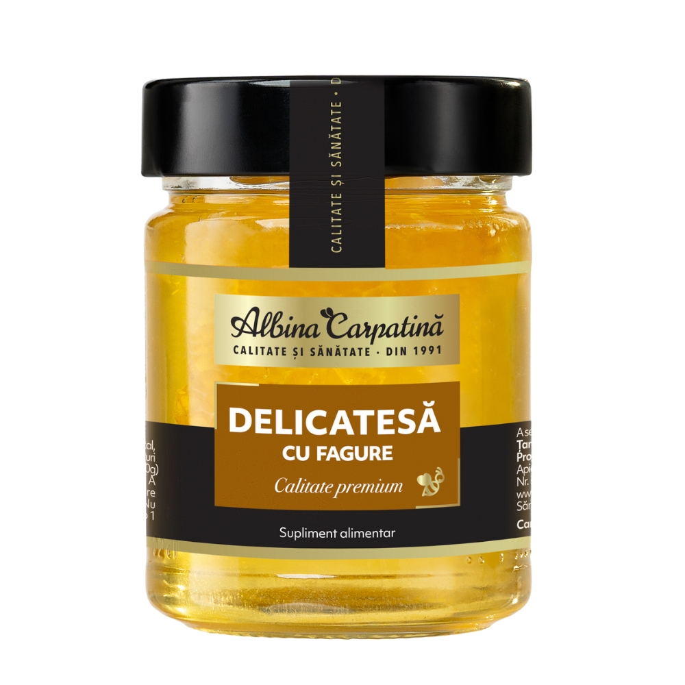 Delicatesa cu fagure, 350 g, Albina Carpatina