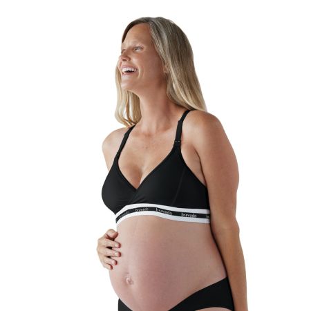 Bustiera pentru alaptat Original, Masura XL, Negru, Bravado 527098