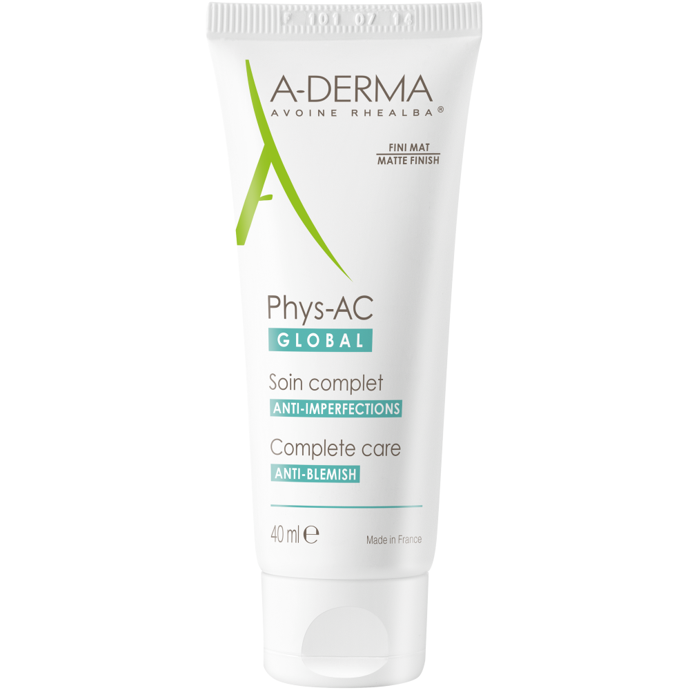 Crema pentru ten cu tendinta acneica Phys-AC Global, 40 ml, A-Derma