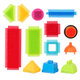 Cutie albastra cu 50 cuburi de construit senzoriale Bristle Blocks, 2 ani+, Battat 819424