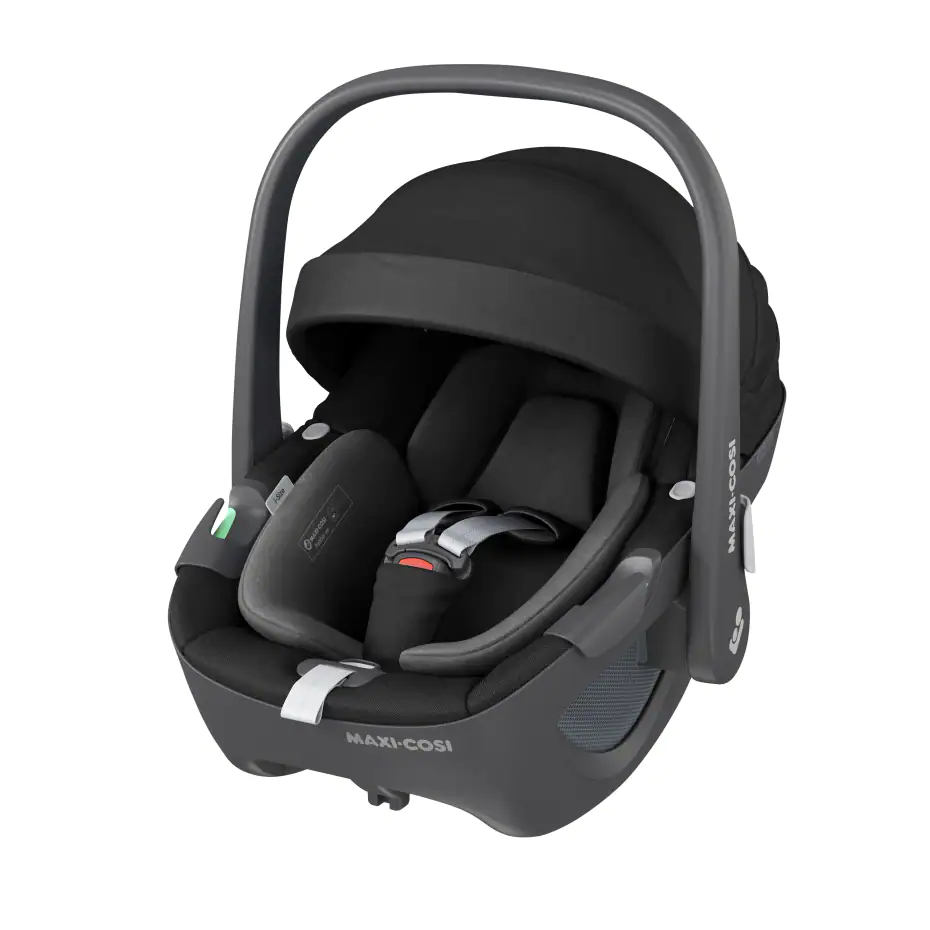 Scoica auto I-Size pentru copii Pebble 360, Essential Black, Maxi Cosi