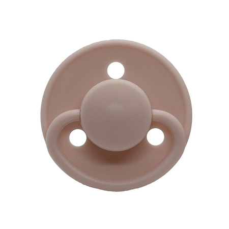Set suzete rotunde din silicon, 0 luni+, 2 bucati, Pink, Mininor 528093