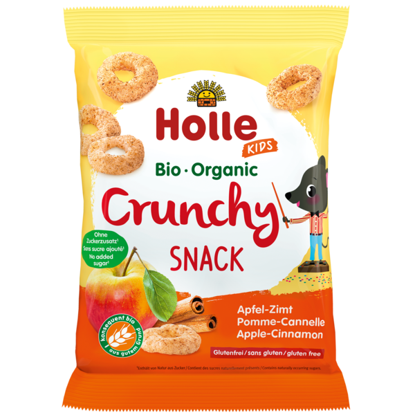 Crunchy Snack cu mere si scortisoara, 25 gr, Holle