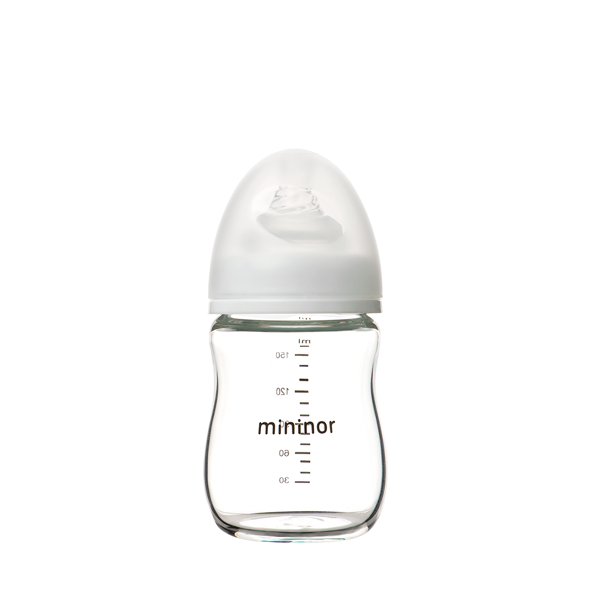 Biberon din sticla borosilicata, 160 ml, Mininor