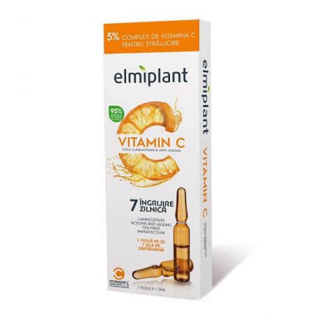 Fiole anti-age cu Vitamin C, 7x1,3ml, Elmiplant