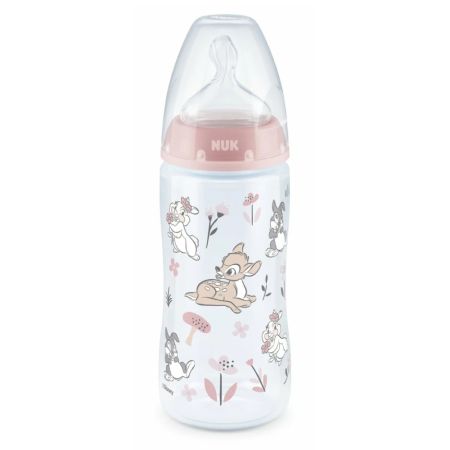 Biberon PP 300 ml + tetina din silicon, 6-18 luni, First Choice Disney Bambi, Nuk