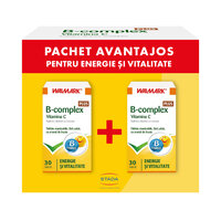 Pachet B complex Plus Vitamina C, 2x30 tablete masticabile, Walmark