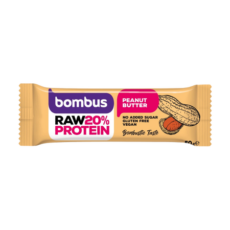 Baton proteic cu crema de arahide, 50 g, Bombus
