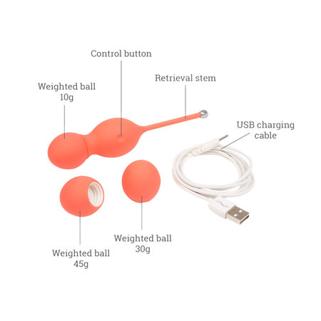 Vibrator bile Kegel Bloom, Portocaliu, We-Vibe 529161