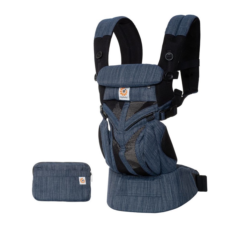 Marsupiu pentru copii, Omni 360 Cool Air Mesh, Indigo Weave, Ergobaby