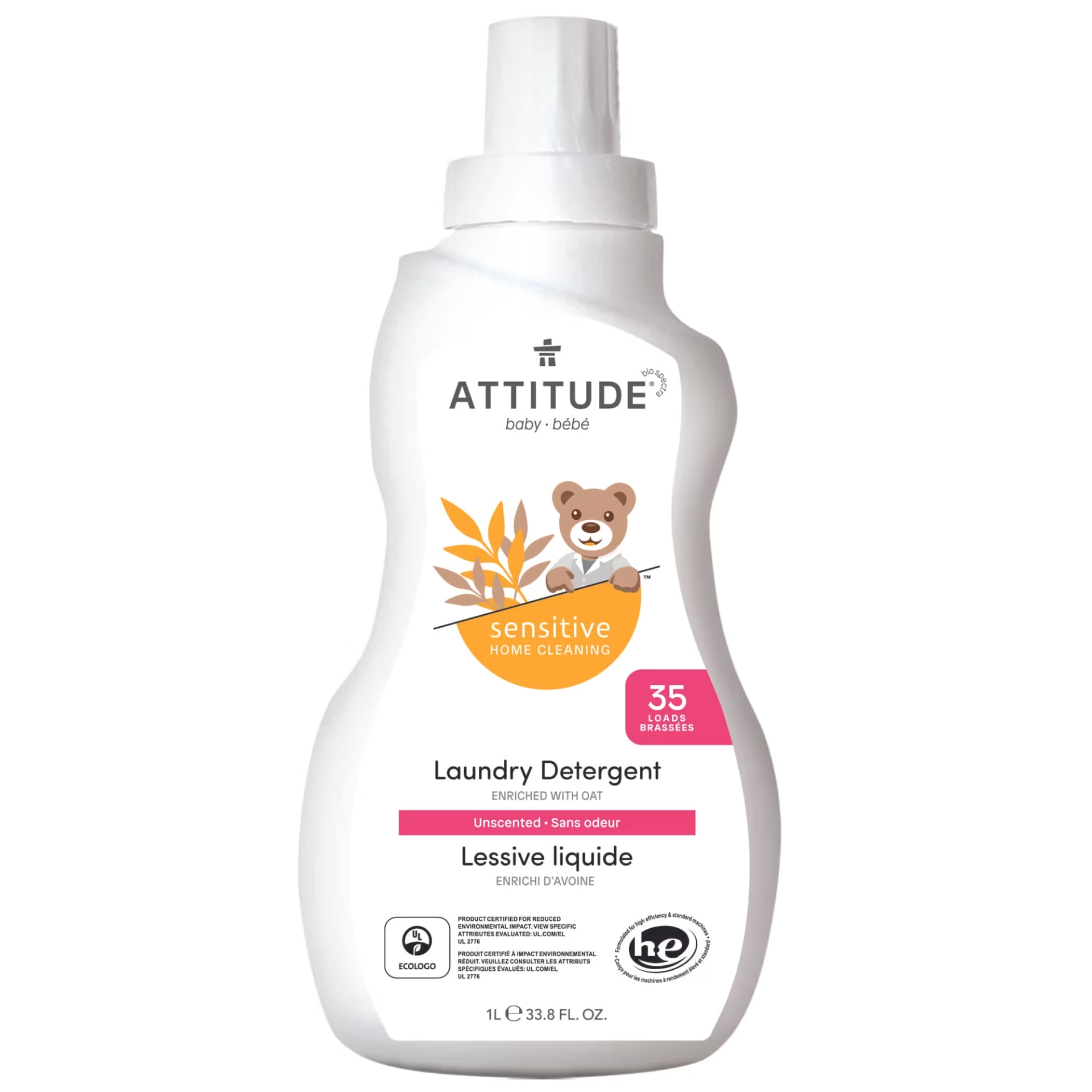 Detergent de rufe Sensitive, 1 litru, Attitude