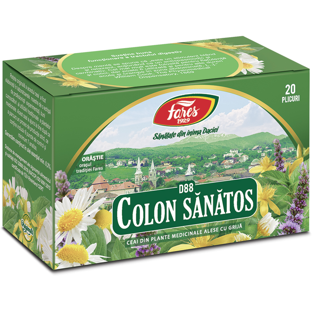 Ceai Colon Sanatos, 20 plicuri, Fares