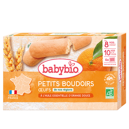 Biscuiti Bio pentru dentitie cu ulei de portocal dulce, +8 luni, 120 g, BabyBio