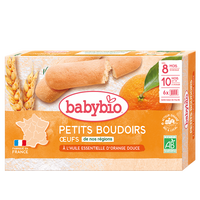 Biscuiti Bio pentru dentitie cu ulei de portocal dulce, +8 luni, 120 g, BabyBio