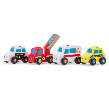 Set 4 vehicule, 18 luni+, New Classic Toys 529740