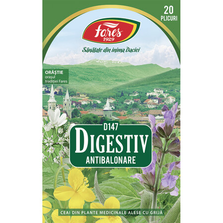 Ceai Digestiv D147, 20 plicuri, Fares 722312