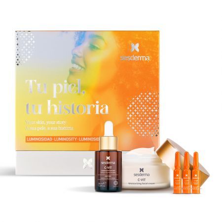 Pachet crema C-Vit + ser lipozomal C-vit+ Ser C-vit, 50 ml/30 ml/3 fiole Intensive x 1.5 ml