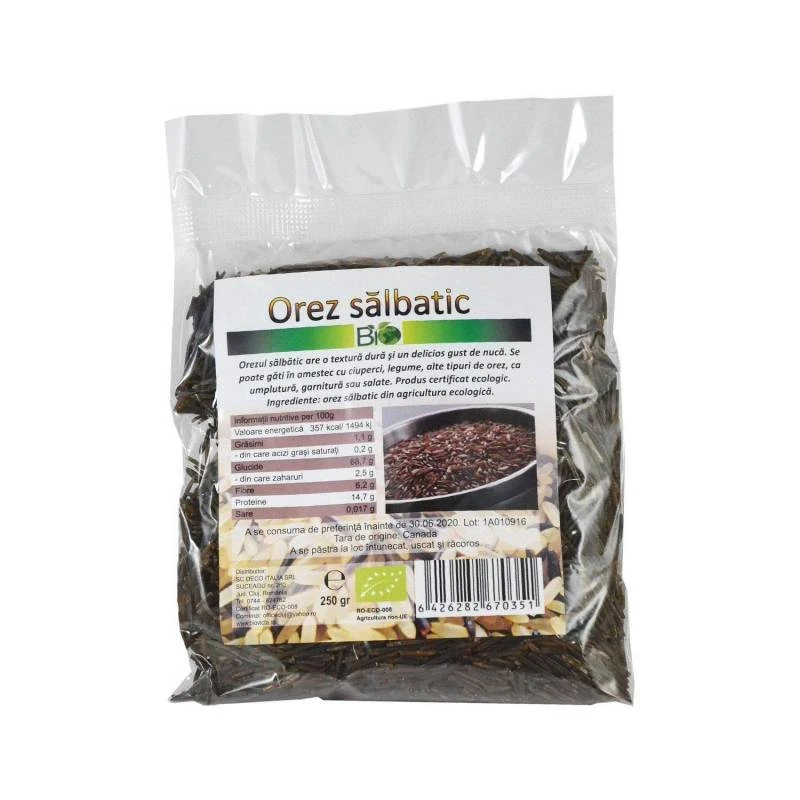 Orez salbatic bio, 250g, Managis