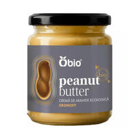 Crema de arahide fara gluten Crunchy Bio, 250 g, Obio
