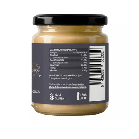 Crema de arahide smooth Bio, 250 g, Obio 667662
