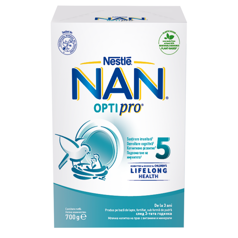 Formula de lapte praf NAN 5 Optipro, 700 g, Nestle