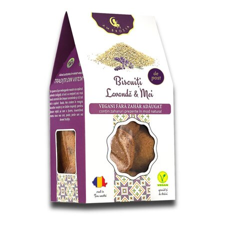 biscuiti vegani cu lavanda si mei