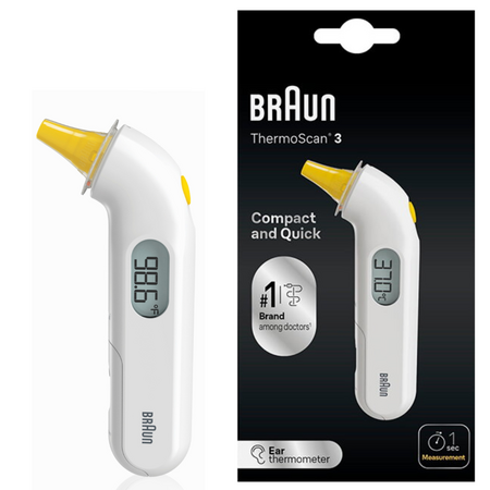 Termometru auricular compact foarte rapid, IRT3030, Braun