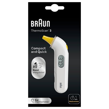 Termometru auricular compact foarte rapid ThermoScan, IRT3030, Braun 683970