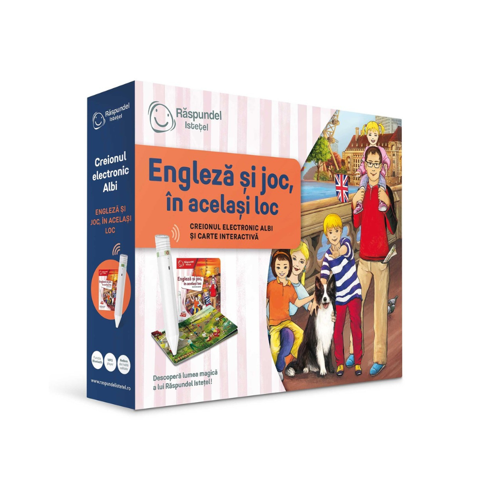 Pachet creion si carte interactiva Engleza si joc in acelasi loc, 6 ani+, Raspundel Istetel