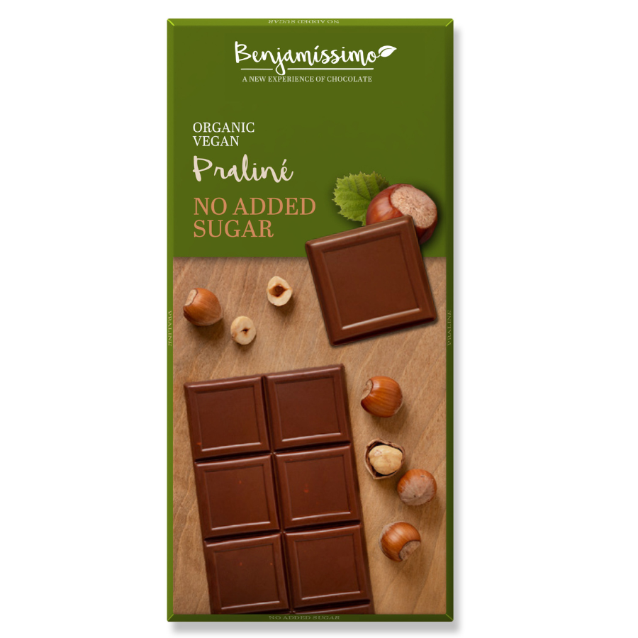 Ciocolata Bio cu praline, 70 g, Benjamissimo