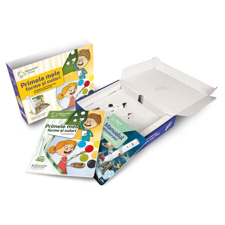 Pachet creion si carte interactiva, +2 ani, Primele mele forme si culori, Raspundel Istetel 709411