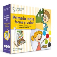 Pachet creion si carte interactiva, +2 ani, Primele mele forme si culori, Raspundel Istetel