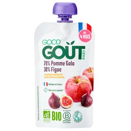 Piure de mere Gala si smochine, +4 luni, 120 g