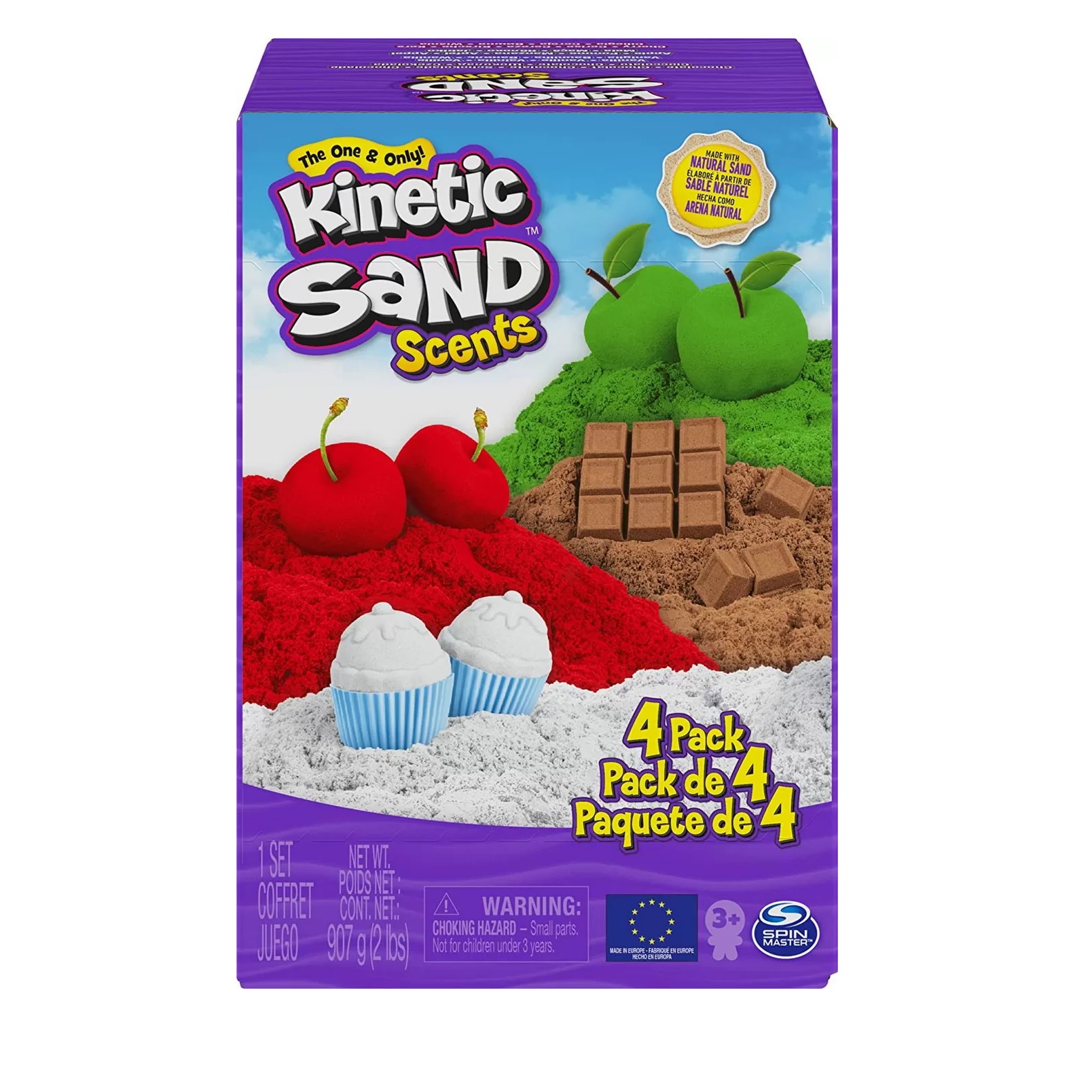 Set nisip kinetic 4 culori diferite, 4x227 g, Kinetic Sand