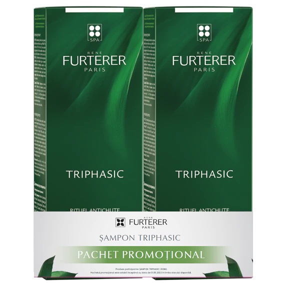 Pachet Sampon Triphasic impotriva caderii parului, 200 ml, Rene Furterer