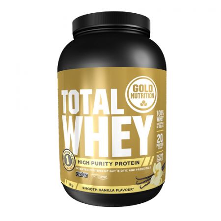 Pudra proteica cu aroma de vanilie Total Whey, 1 kg, Gold Nutrition