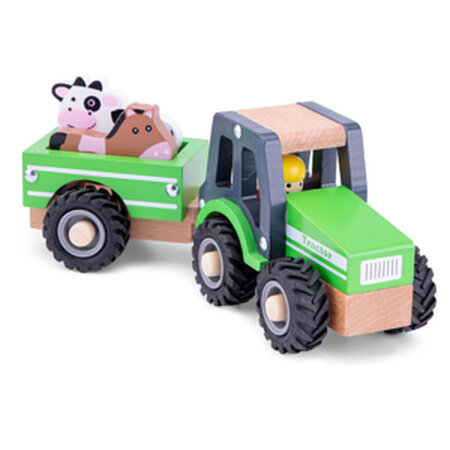 Tractor cu trailer pentru animale