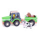 Tractor cu trailer pentru animale, 18 luni+, New Classic Toys 530648