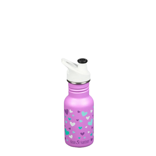 Recipient din otel inoxidabil cu capac Sport, Narrow, 355 ml, Orchid Hearts, Klean Kanteen