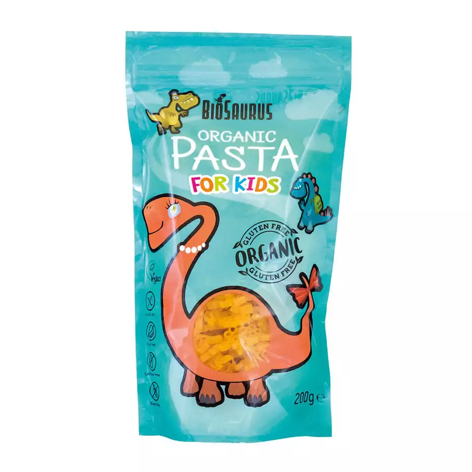 Paste Bio fara gluten pentru copii Biosaurus, 200 g, Mc Lloyds