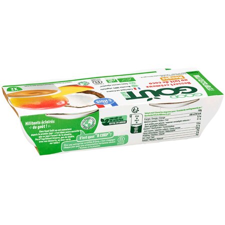 Budinca vegetala Bio din cocos si mango, +6 luni, 2x100 g, Good Gout 535027