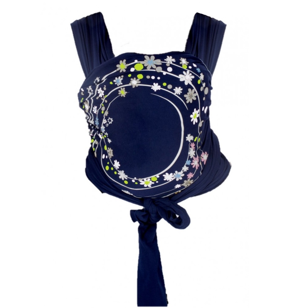 Sistem de purtare pentru copii Wrap elastic, + 0 luni, Dark Blue, Sevibebe