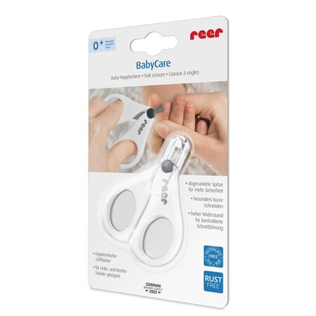 Forfecuta cu varf bont pentru unghiile bebelusului BabyCare, 0 luni+, Reer 531380