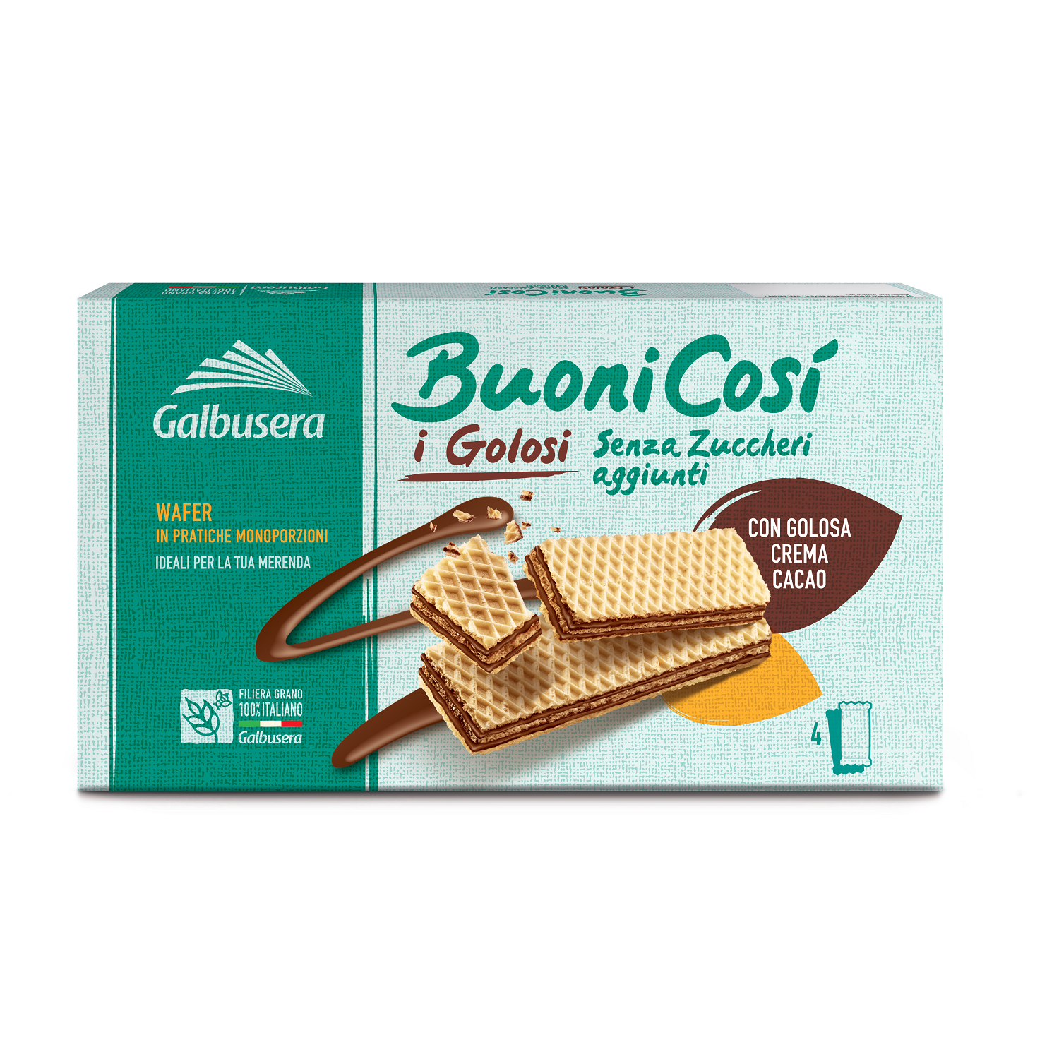 Napolitane cu cacao, 180 g, Galbusera