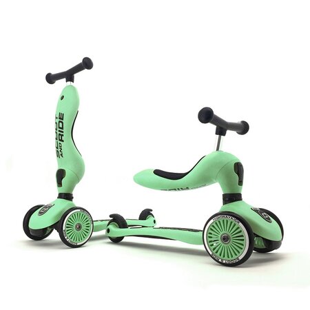 Trotineta 2 in 1 transformabila pentru copii Highwaykick 1, Kiwi, 1-5 ani, Scoot and Ride 443394