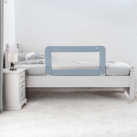 Bariera protectie anticadere din pat, 100x50 cm, Albastru/Gri, Reer 531659