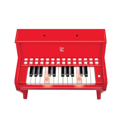 Pian electronic cu lumini, 3 ani+, Rosu, Hape 531913
