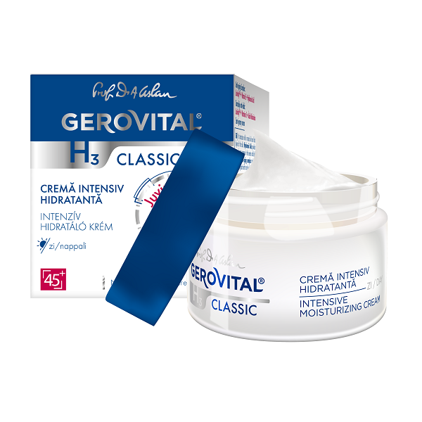 Crema intensiv hidratanta de zi H3 Classic, 50 ml, Gerovital