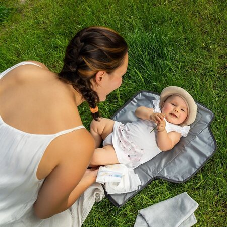 Geanta mica pentru scutece cu aleza pentru schimbat scutece, 84091, Reer 531927