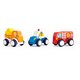 Set 3 masinute cu motor Pull-back, 24 luni+, Hape 531922